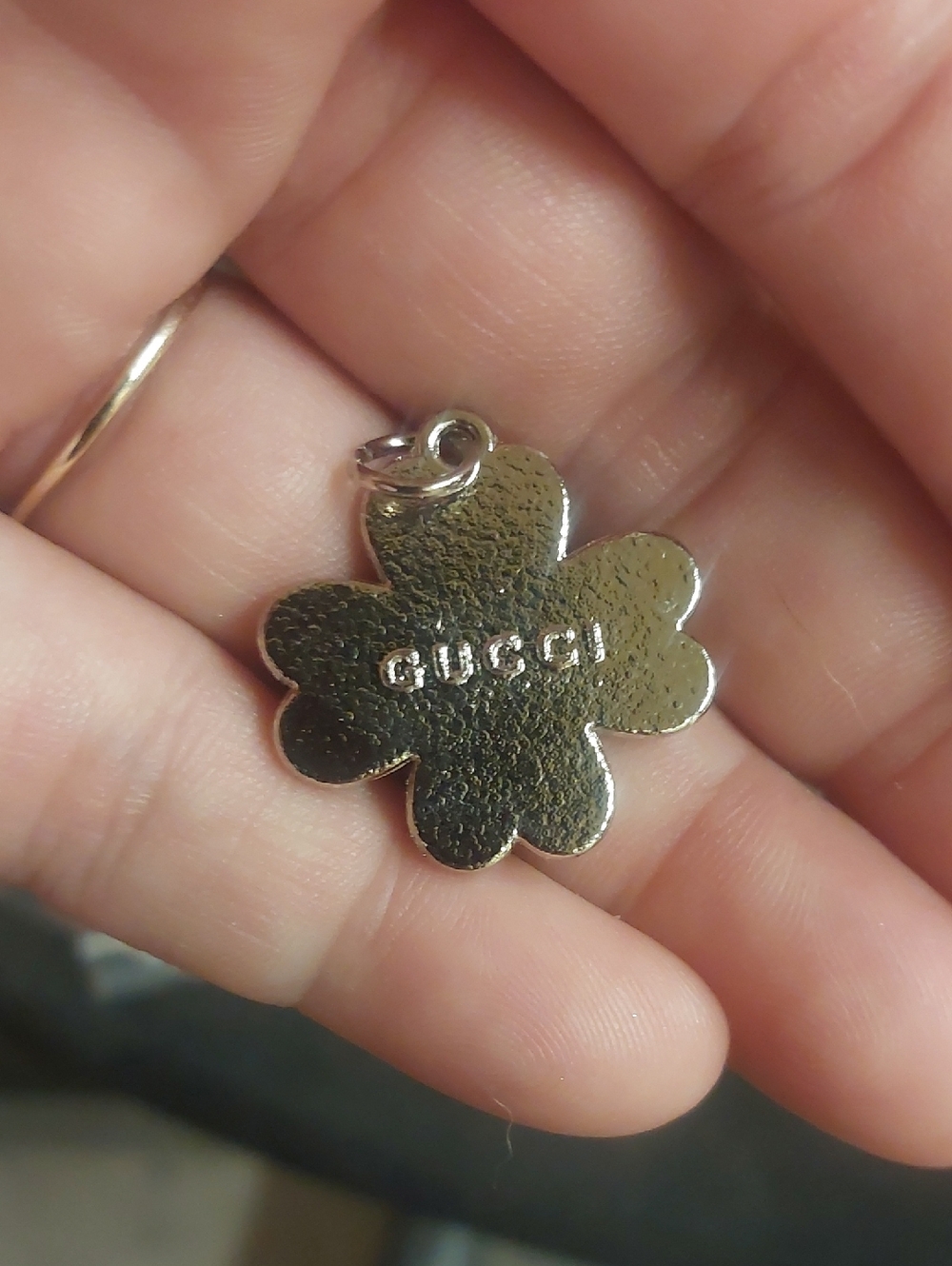 GG Sparkling Silver Flower Charm Pendant Sterling Silver Necklace - Picture 3 of 4